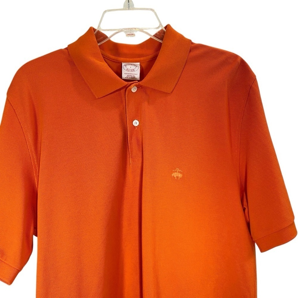 BROOKS BROTHERS Men's Large Original Performance Polo Shirt Set Blue & Orange - Picture 2 of 9